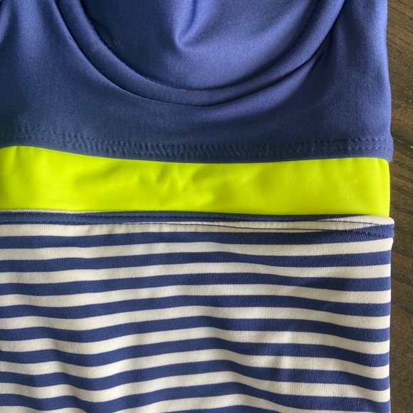 Splendid Strapless Swimsuit Malibu Stripe Bathing - Picture 5 of 7